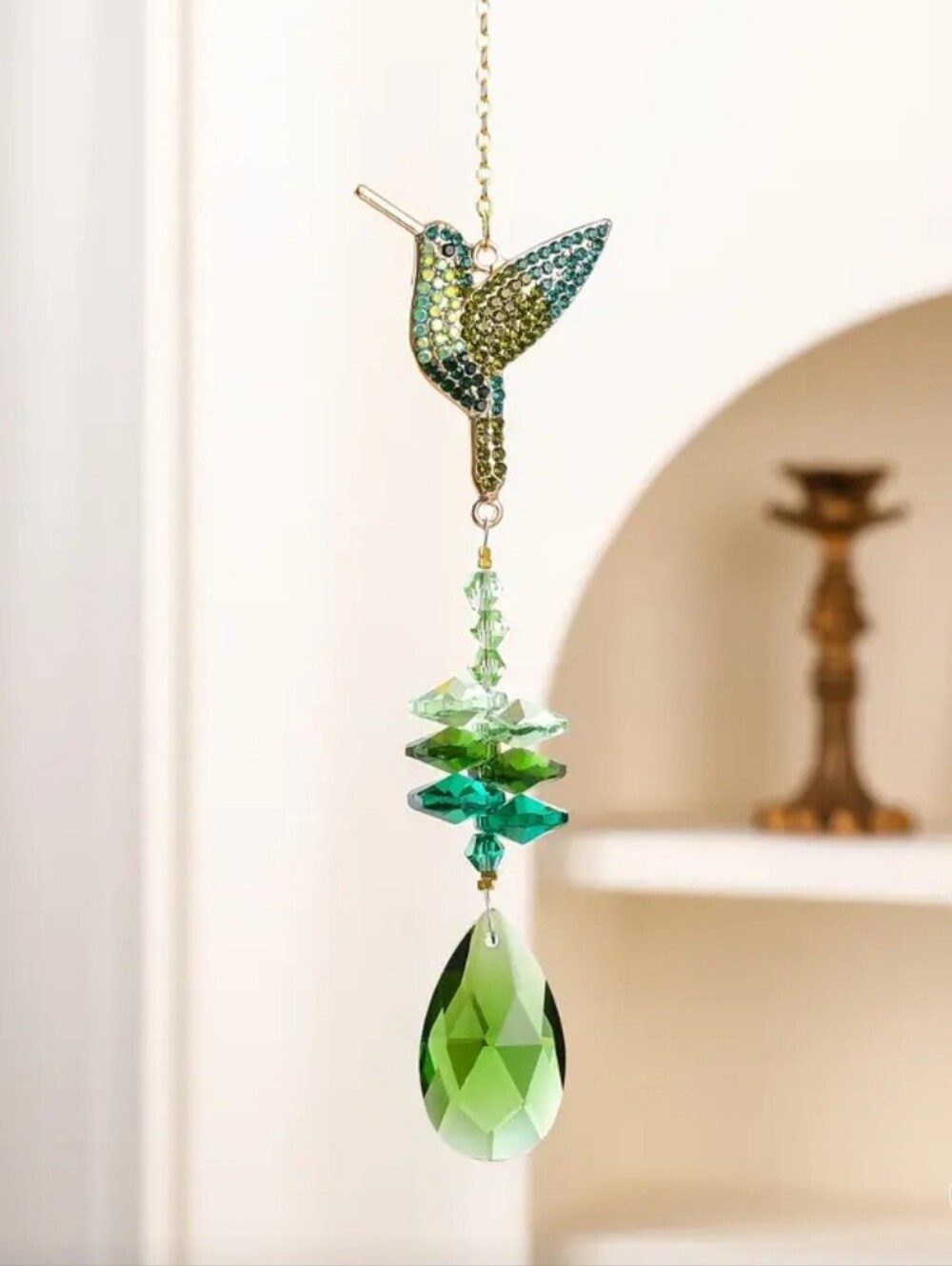 Decorative Crystal Hanging Hummingbird.